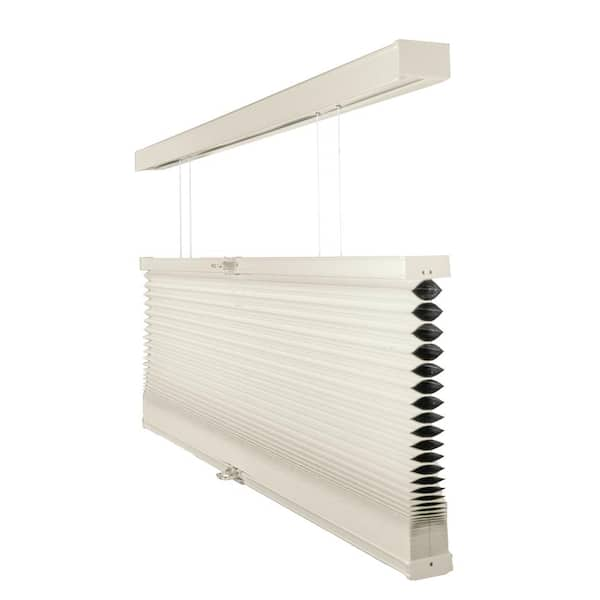 Chicology Cordless 1 inch Vinyl Mini Blinds Midnight White Blackout 45 inchw x 48 inchh