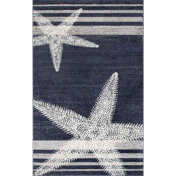 Thomas Paul Starfish Blue 9 ft. x 12 ft. Area Rug