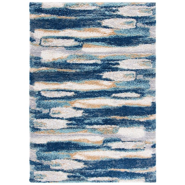 Calista 2 ft. x 3 ft. Blue/Ivory Abstract Multicolor Area Rug