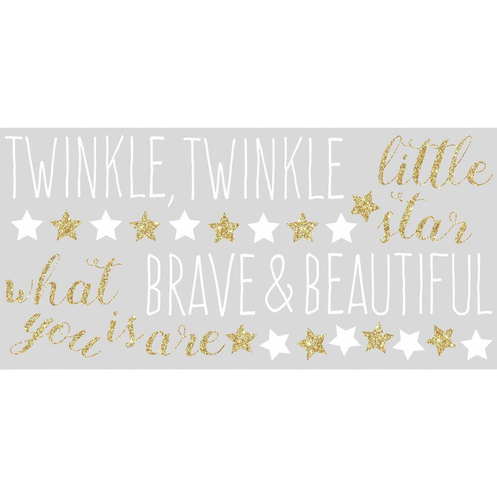 Twinkle Twinkle Little Star Glitter Nursery Wall Decals
