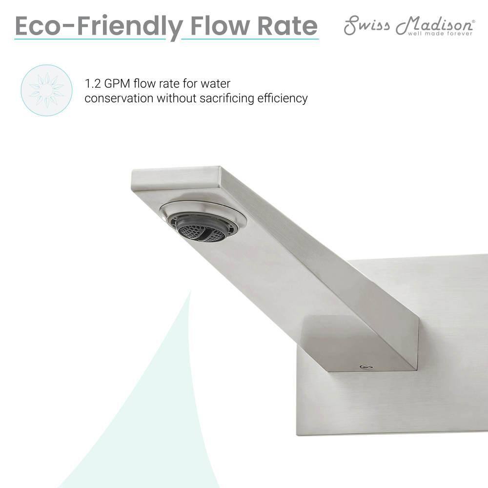 Voltaire Brushed Nickel Single-Handle Wall-Mount Bathroom Faucet