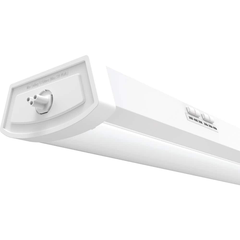 Lithonia 48-Inch White Metal LED Wraparound Light with Frosted Diffuser