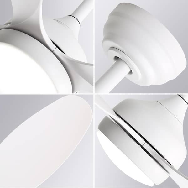 42 in. Integrated LED Indoor/Outdoor White Ceiling Fan with Light Kit and Remote Included