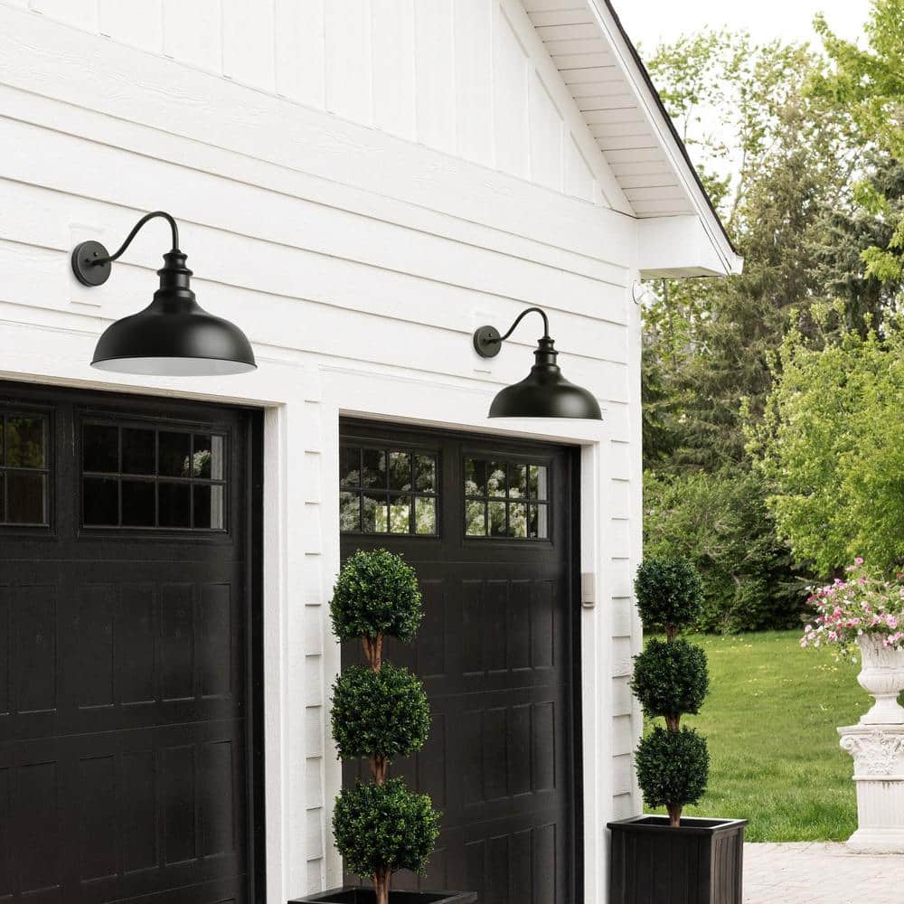Black Iron 20.47'' Dimmable Outdoor Wall Light