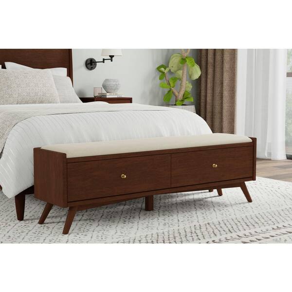 Solid wood bedroom discount bench