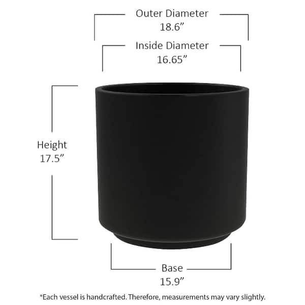 Deep Cylinder Pot  Matte Black – Pigment