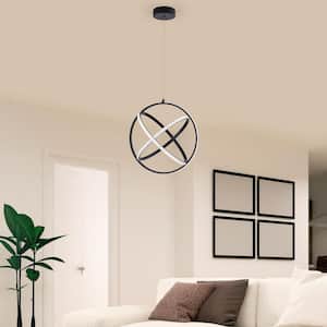 30W/4500K Integrated LED Pendant Light, Adjustable Circle 3 Rings Ceiling Light Fixtures, Dimmable Chandeliers