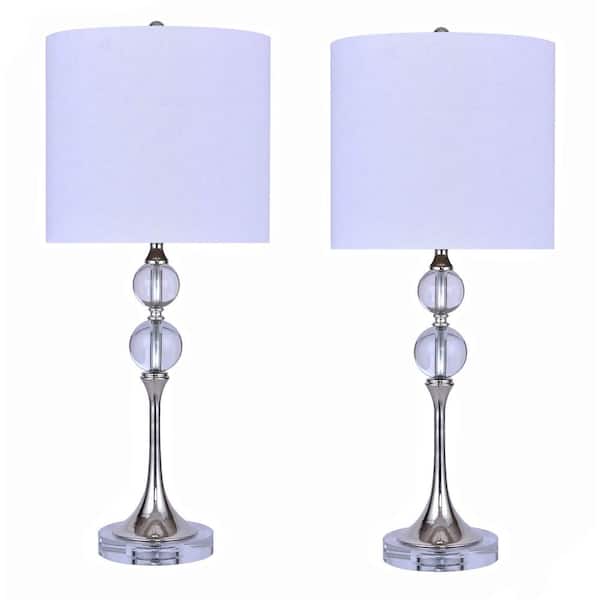 Grandview Gallery 26 In Polished, Purple Crystal Table Lamps