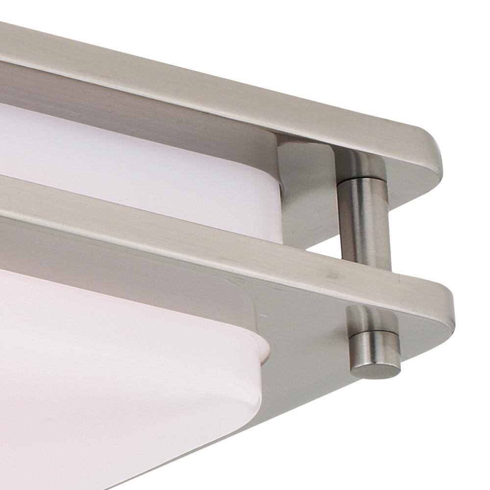 Satin Nickel 16" LED Flush Mount Ceiling Light with Dim-to-Warm Technology