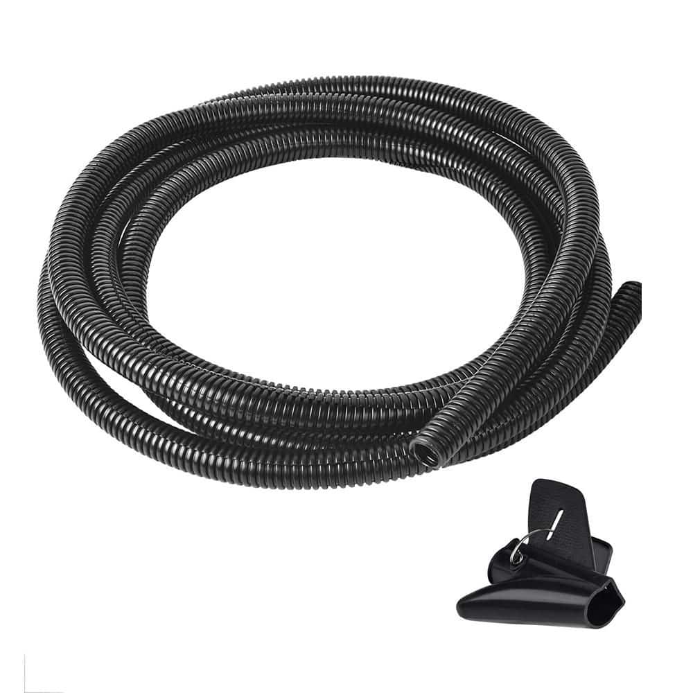 1/2 in. 25 ft. Black Cable Cover Flame Retardant Split Wire Loom Flexible T
