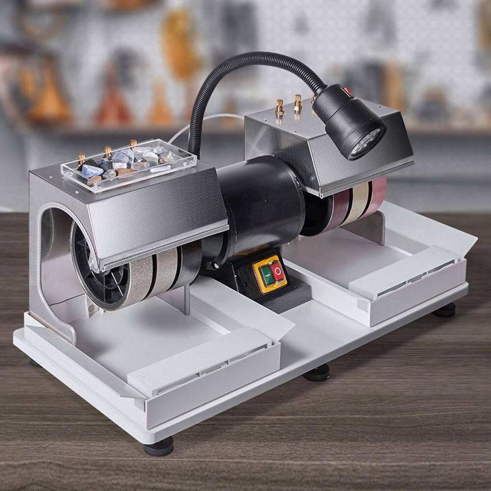 6 in. Cabbing Machine, 1/4HP 1800rpm Lapidary Rock Grinder and Polisher with Lamp, Gem Faceting Machine for Gemstones price history on PriceWatchPro