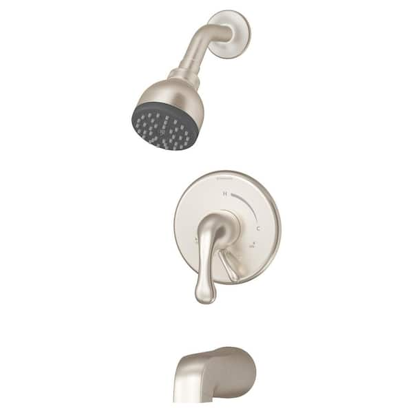 Symmons Unity 1-Handle Wall-Mounted Tub and Shower Trim Kit in Satin Nickel (Valve not Included)