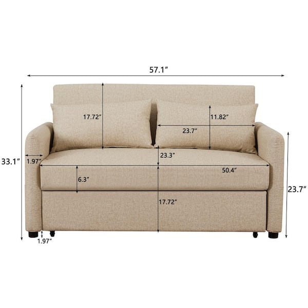 Faux Leather Sleeper Sofa Bed Reclining