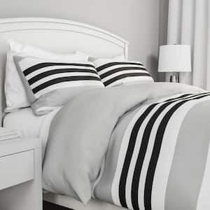 3-Piece Seaside Dawn Striped Hypoallergenic Down Alternative Comforter Set