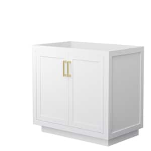 Miranda 35.25 in. W x 21.75 in. D Single Bath Vanity Cabinet Only in White