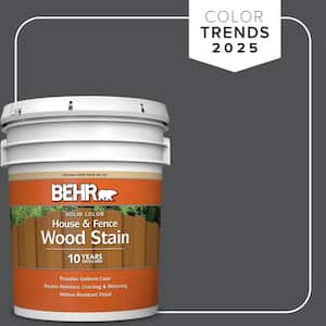 5 gal. #PPU18-01 Cracked Pepper Solid Color House and Fence Exterior Wood Stain