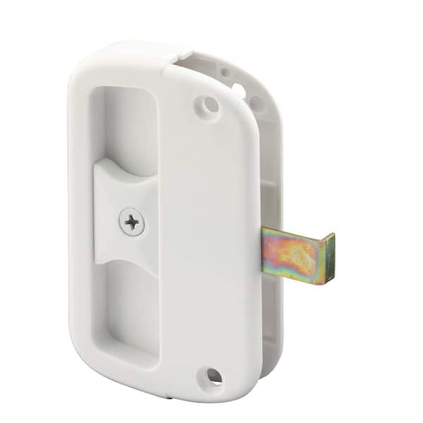 Prime-Line 1-7/16 in. White Plastic Sliding Screen Door Latch and Pull