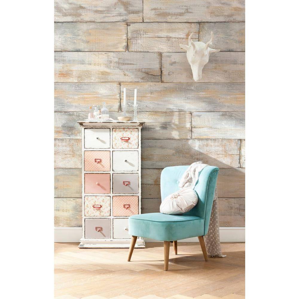 Komar 145 in. H x 98 in. W Shabby Chic Wall Mural XXL4014 The Home Depot