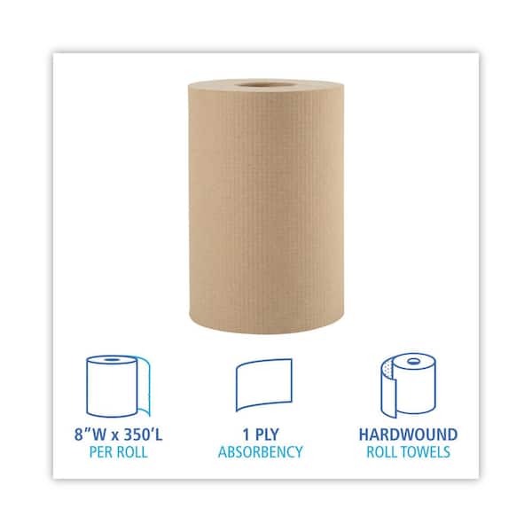 Envision Jumbo Perforated 2-Ply Paper Towel Rolls, 11in. x 8 13/16in., 40% Recycled, Brown, 250 Sheets Per Roll, Case Of 12 Rolls
