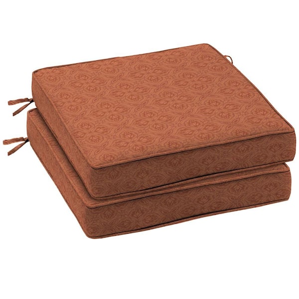 Arden Cayenne Tonal Outdoor Seat Cushion (2-Pack)-DISCONTINUED