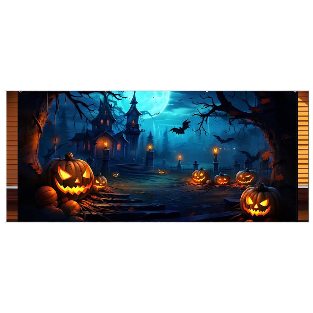Large Halloween Car Decorations Kit, Hanging Backdrop Garage Door Cover for Outdoor Home Yard Party (6X13Ft) price history on PriceWatchPro