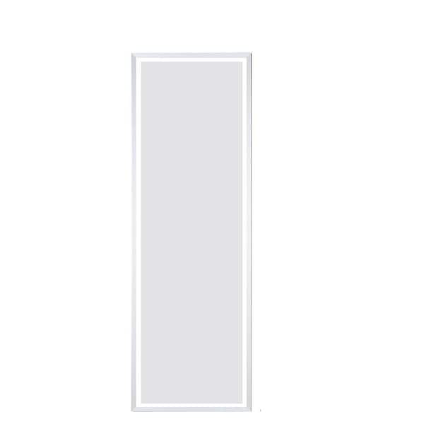 Unbranded 22 in. W x 65 in. H LED Rectangular Framed Full Length Wall Mounted Lighted Floor Bathroom Vanity Mirror Bathroom