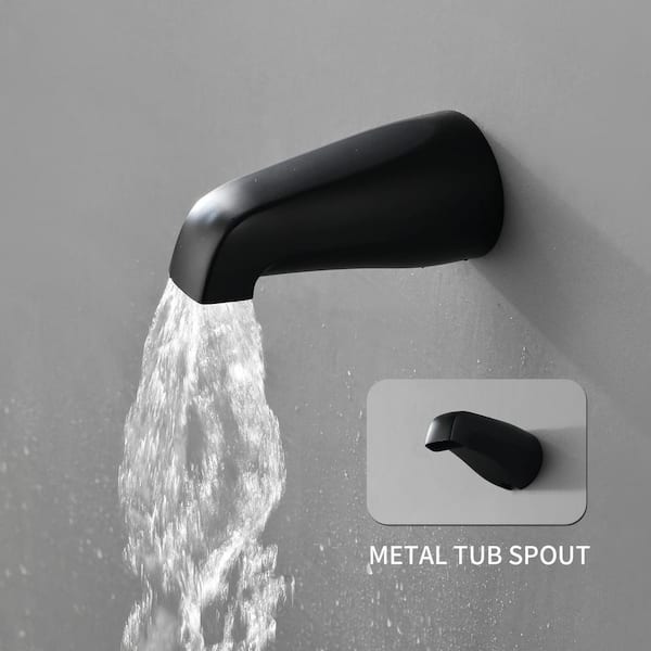 FLG Triple Handle 7-Spray Tub and Shower Faucet 1.8 GPM Wall Mount 