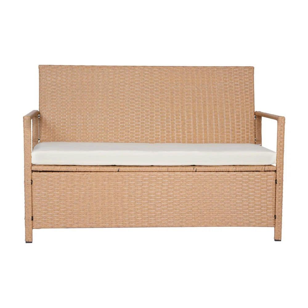 70 Gal Outdoor Storage Bench PE Rattan Deck Box Waterproof Outdoor Seat & Storage price history on PriceWatchPro