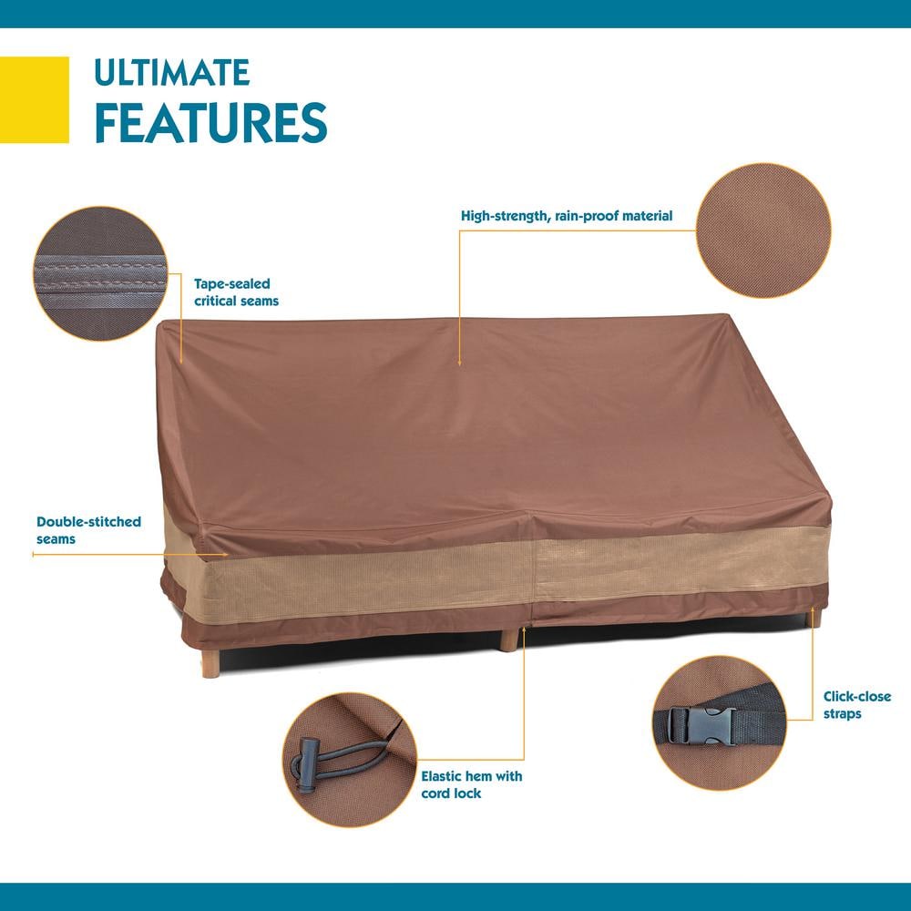 Ultimate Waterproof 70 Inch Mocha Cappuccino Patio Loveseat Cover