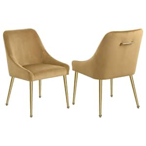 Mayette Cognac Parsons Wingback Dining Side Chairs (Set of 2)