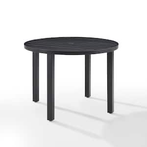 Kaplan Oil Rubbed Bronze Round Metal Outdoor Dining Table