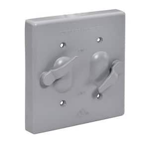 Weatherproof Heavy-Duty Toggle/Switch Double Gang Cover
