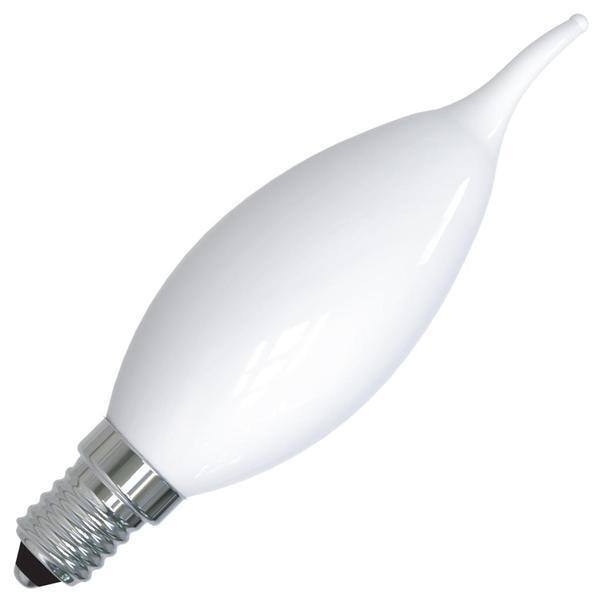 Bulbrite - 60 - Watt Equivalent Soft White Light CA10 (E12) Candelabra Screw Base Dimmable Milky 3000K LED Light Bulb (4-Pack)