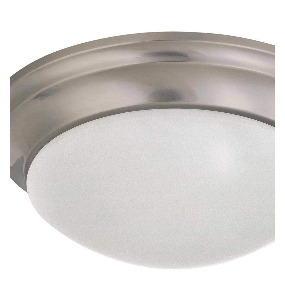 Brushed Nickel 14" Frosted Glass Flush Mount Ceiling Light