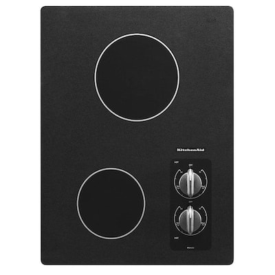 Architect Series II 15 in. Radiant Ceramic Glass Electric Cooktop in Black with 2 Elements