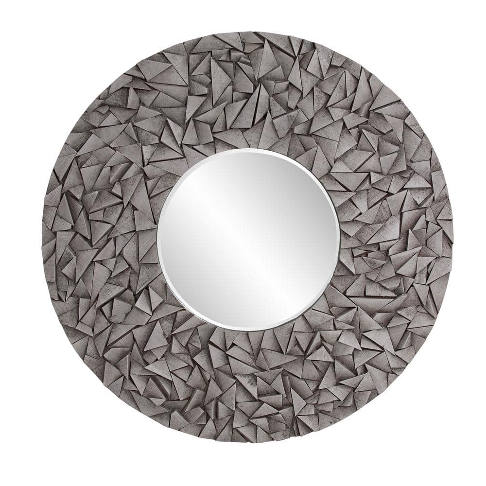 38 in. H x 38 in. W Medium Round Gray Wash Beveled Glass Contemporary Mirror price history on PriceWatchPro