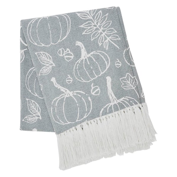 Always Be Thankful White & Black Pumpkin 2-Piece Kitchen Towel Set