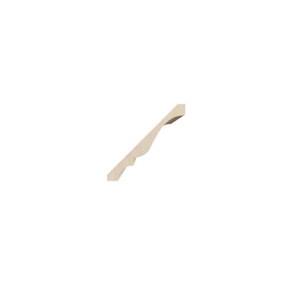 96" Natural Poplar Solid Wood Crown Molding