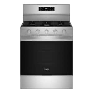 30 in. 5 Burners Freestanding Gas Range in Fingerprint Resistant Stainless Steel with Air Cooking Technology