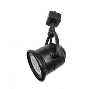 1-Light Black LED Linear Track Lighting Retro Head