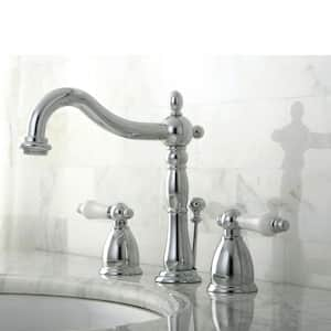 Heritage 8 in. Widespread 2-Handle Bathroom Faucet in Chrome