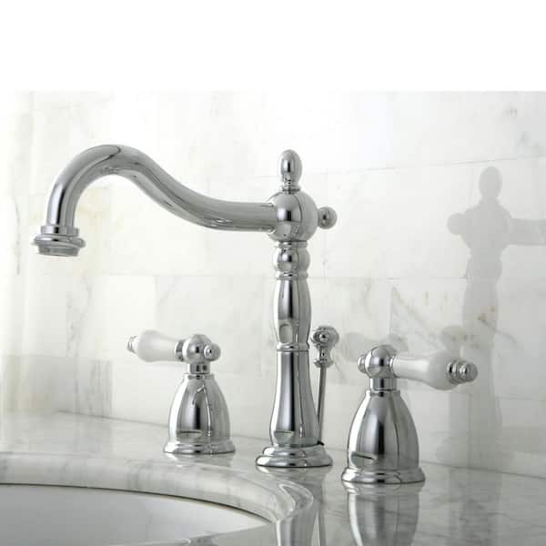 Heritage 8 in. Widespread 2-Handle Bathroom Faucet in Chrome
