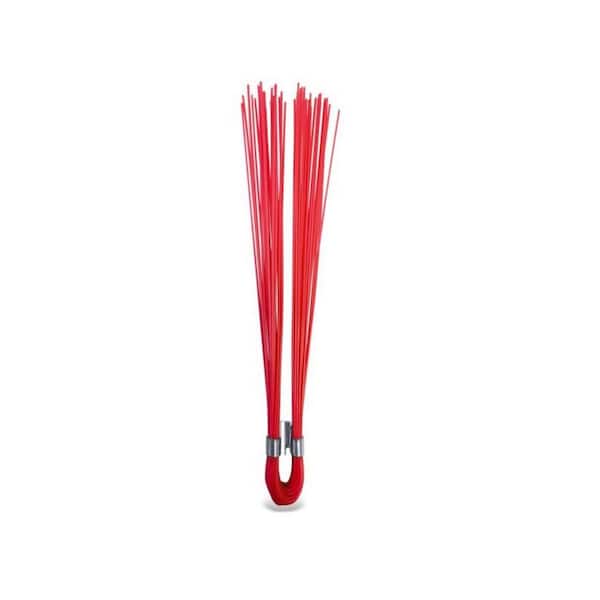 6 in. x 0.50 ft. Salamander Stake Whisker Markers, Dual Crimp, Red, 25 EA