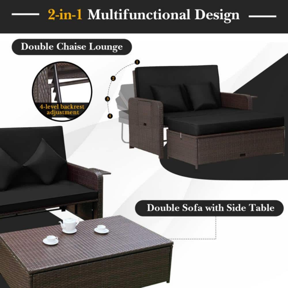 Infographic showing 2-in-1 multifunctional design features.