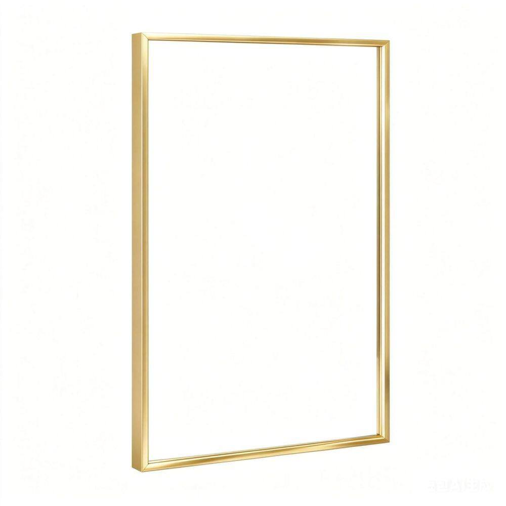 Modern 36 in. H x 60 in. W Aluminum Double Beveled Frame Wall Mounted Bathroom Vanity Miror, Brushed Gold price history on PriceWatchPro