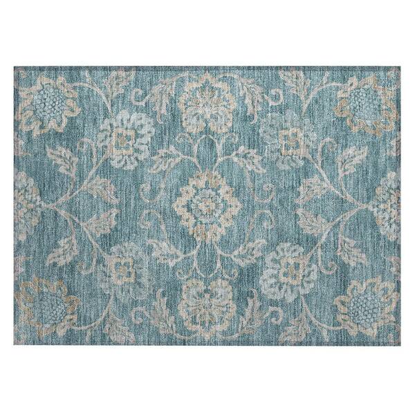 Chantille Machine Washable Indoor/Outdoor Abstract ACN3170 Teal 3 ft. x 4 ft. Area Rug