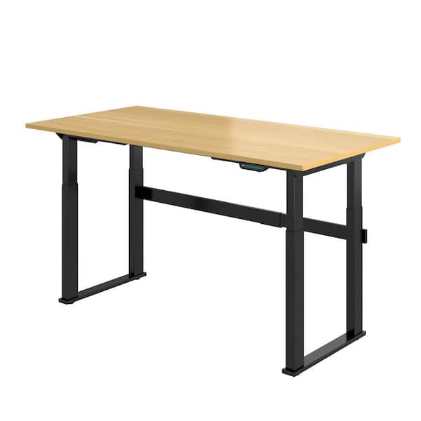 Unbranded 72 in. W x 36 in. D Dual Motor Electric Adjustable Height Workbench with Rubber Wood Tabletop