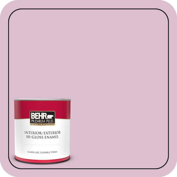 BEHR PREMIUM PLUS 1 qt. #690C-3 Delicate Bloom Hi-Gloss Enamel Interior/Exterior Paint & Primer
