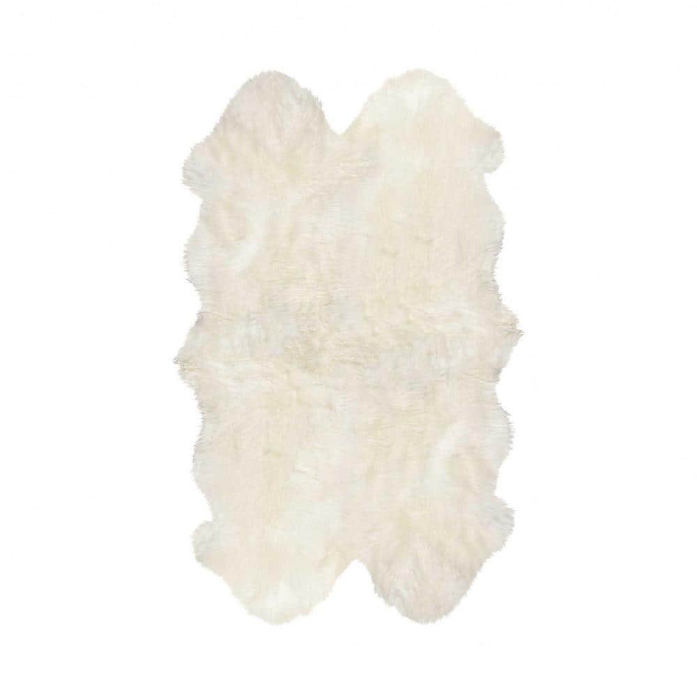 Luxurious Handmade Blue Sheepskin 48" x 72" Area Rug