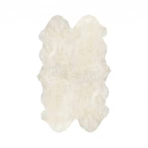 Josephine Natural 4 ft. x 6 ft. Specialty Sheepskin Area Rug